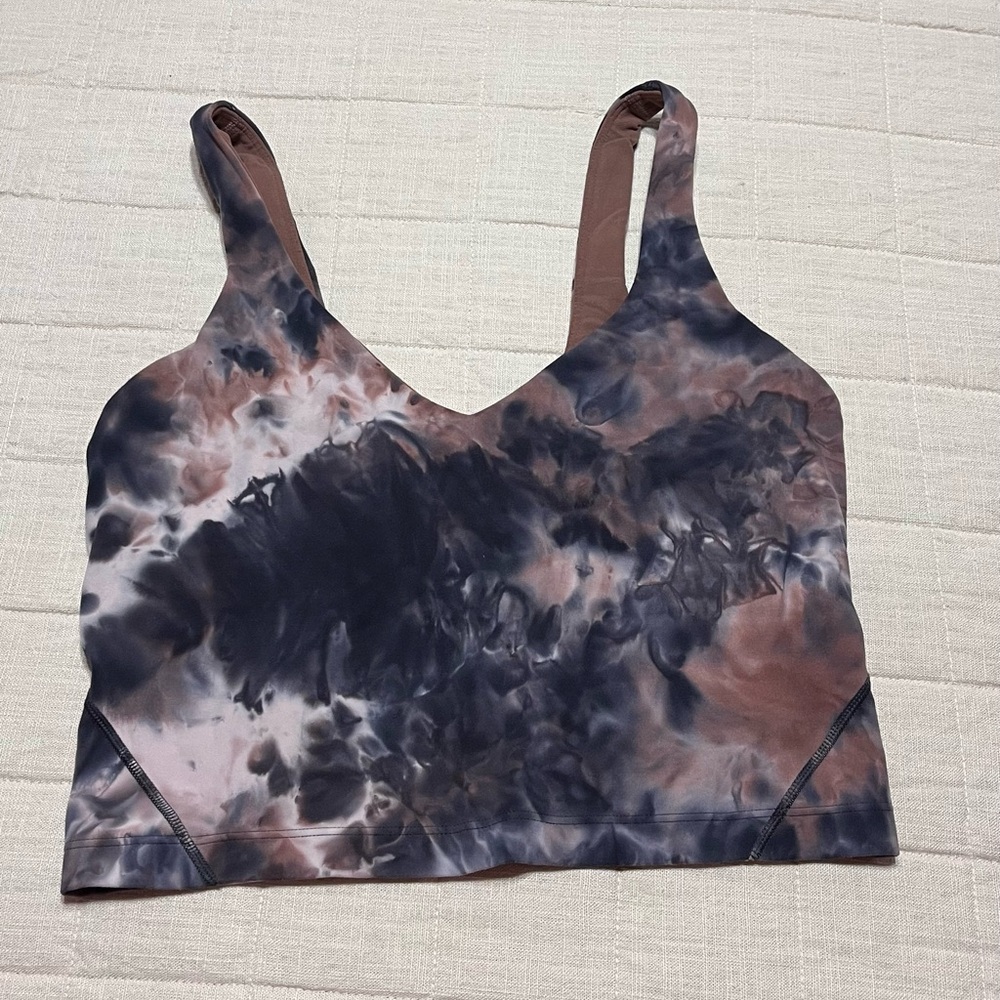 lululemon athletica Align Marble Effect Crop Top in Black and Brown